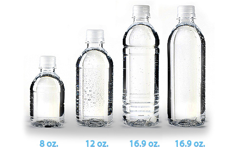 Custom Water Bottles, Sizes